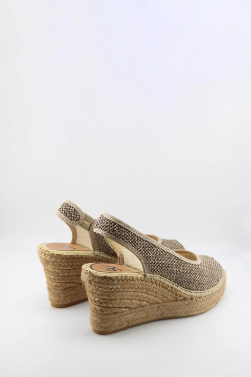 Salvi Calzados Woven Espadrille Slingback Wedge